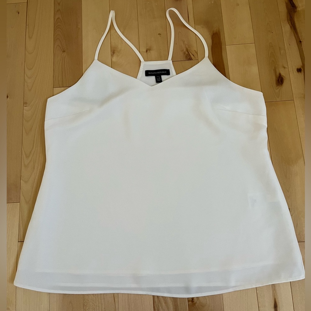 Banana Republic Off-White Top in Large - Petite